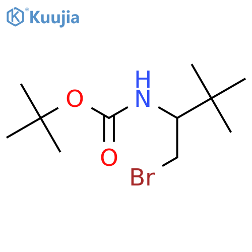 tert-butyl N-(1-bromo-3,3-dimethylbutan-2-yl)carbamate structure
