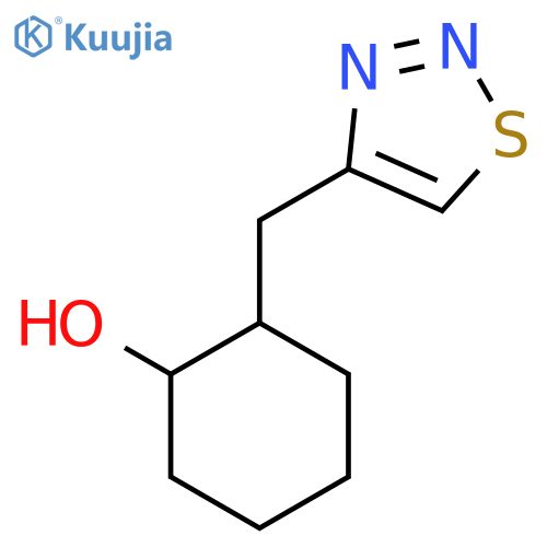 2-[(1,2,3-Thiadiazol-4-yl)methyl]cyclohexan-1-ol structure