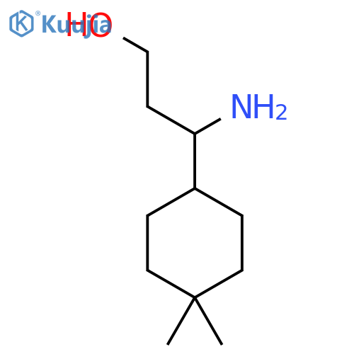 3-Amino-3-(4,4-dimethylcyclohexyl)propan-1-ol structure