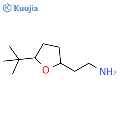 2-Furanethanamine, 5-(1,1-dimethylethyl)tetrahydro- structure