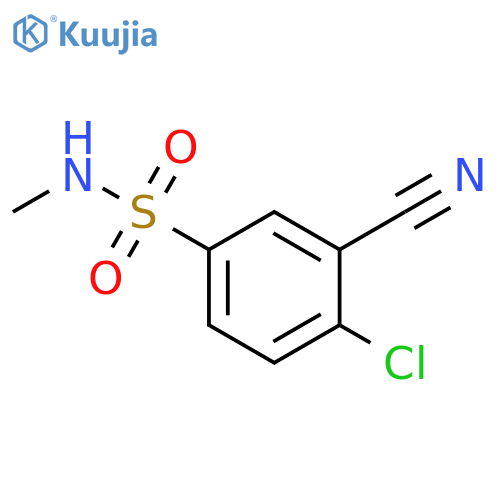 4-chloro-3-cyano-N-methylbenzene-1-sulfonamide structure