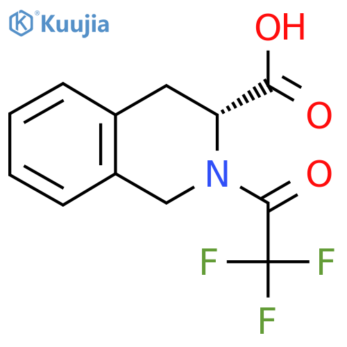 (3R)-2-(trifluoroacetyl)-1,2,3,4-tetrahydroisoquinoline-3-carboxylic acid structure