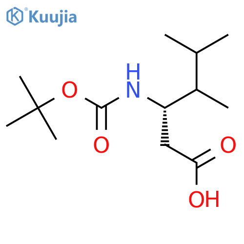 (3S)-3-{[(tert-butoxy)carbonyl]amino}-4,5-dimethylhexanoic acid structure