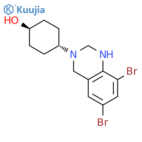 trans-4-(6,8-Dibromo-1,4-dihydro-3(2H)-quinazolinyl)cyclohexanol structure