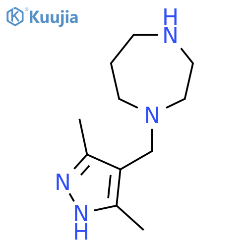 1-((3,5-dimethyl-1H-pyrazol-4-yl)methyl)-1,4-diazepane structure
