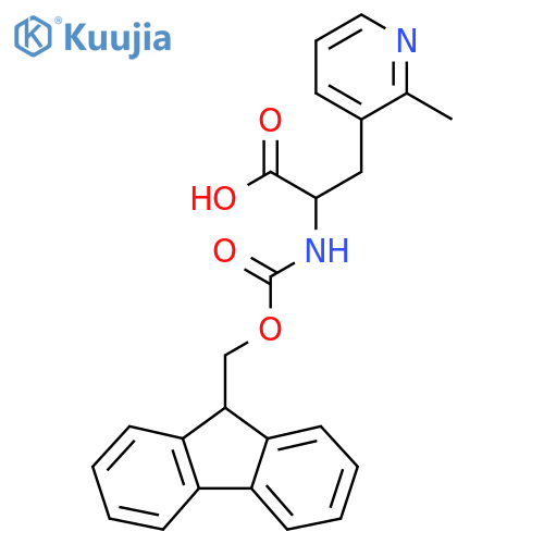 2-({[(9H-fluoren-9-yl)methoxy]carbonyl}amino)-3-(2-methylpyridin-3-yl)propanoic acid structure