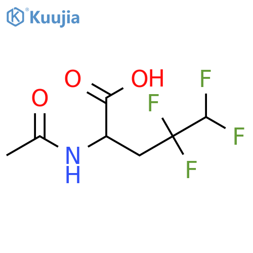 Norvaline, N-acetyl-4,4,5,5-tetrafluoro- structure