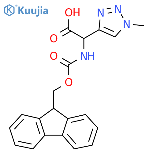 2-({[(9H-fluoren-9-yl)methoxy]carbonyl}amino)-2-(1-methyl-1H-1,2,3-triazol-4-yl)acetic acid structure