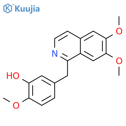 Phenol,5-[(6,7-dimethoxy-1-isoquinolinyl)methyl]-2-methoxy- structure