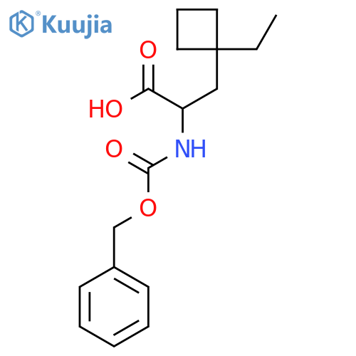 2-{[(Benzyloxy)carbonyl]amino}-3-(1-ethylcyclobutyl)propanoic acid structure