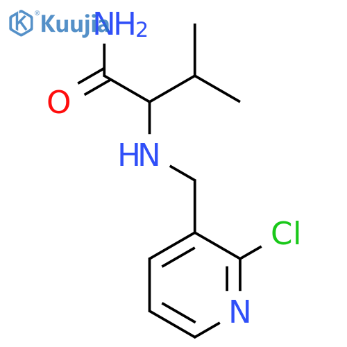 2-{[(2-Chloropyridin-3-yl)methyl]amino}-3-methylbutanamide structure