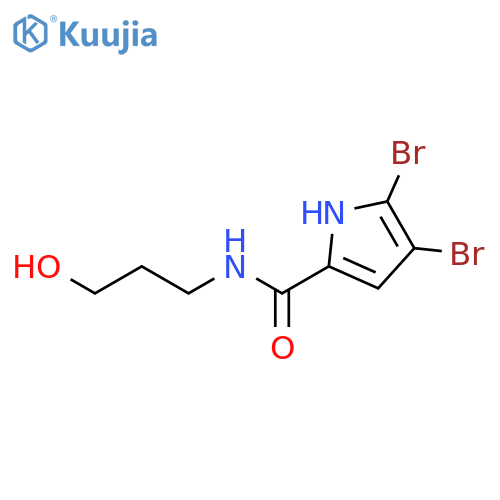 4,5-Dibromo-N-(3-hydroxypropyl)-1H-pyrrole-2-carboxamide structure