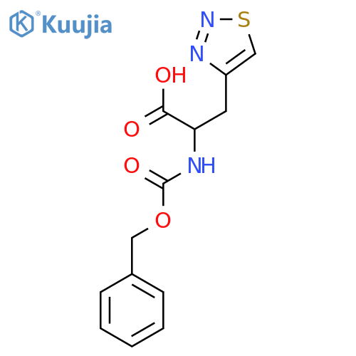 2-{[(Benzyloxy)carbonyl]amino}-3-(1,2,3-thiadiazol-4-yl)propanoic acid structure