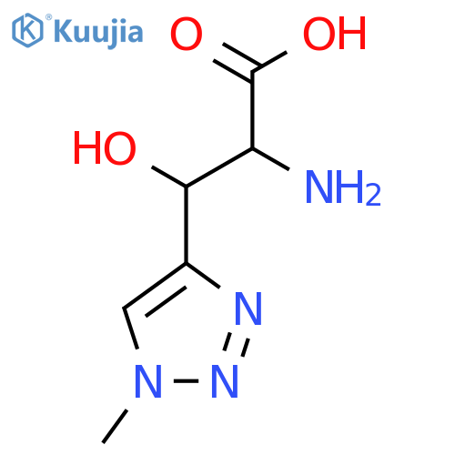 2-amino-3-hydroxy-3-(1-methyl-1H-1,2,3-triazol-4-yl)propanoic acid structure