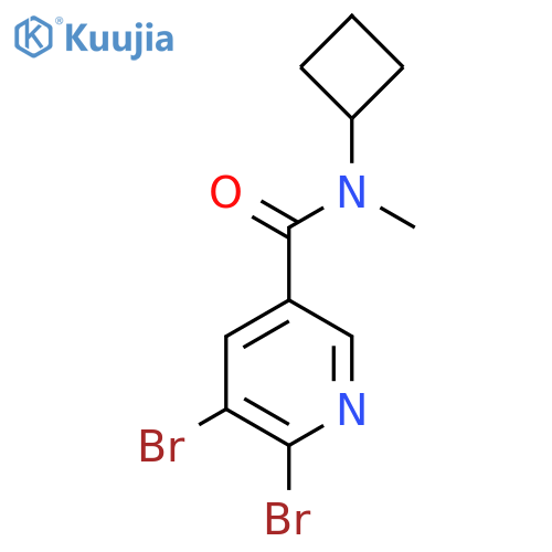 5,6-dibromo-N-cyclobutyl-N-methylpyridine-3-carboxamide structure