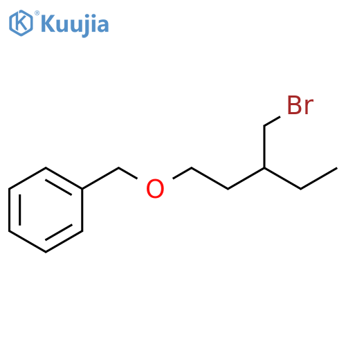 Benzene, [[[3-(bromomethyl)pentyl]oxy]methyl]- structure