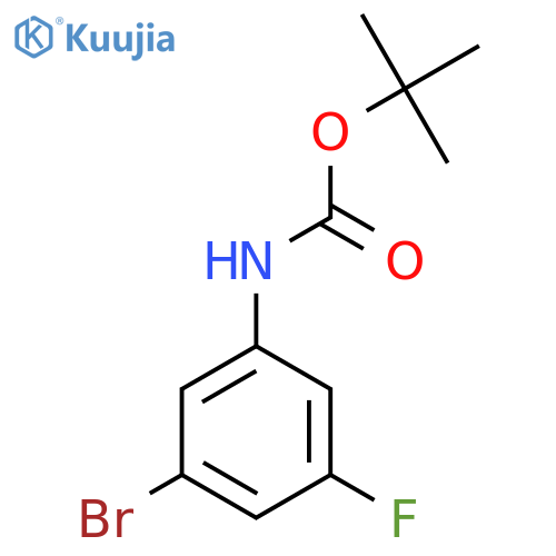 tert-butyl N-(3-bromo-5-fluorophenyl)carbamate structure