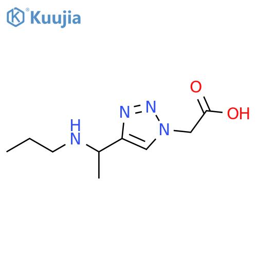 1H-1,2,3-Triazole-1-acetic acid, 4-[1-(propylamino)ethyl]- structure