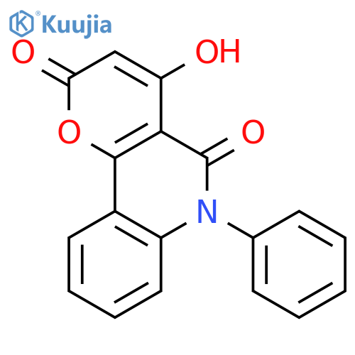 4-Hydroxy-6-phenyl-2H-pyrano3,2-cquinoline-2,5(6H)-dione structure