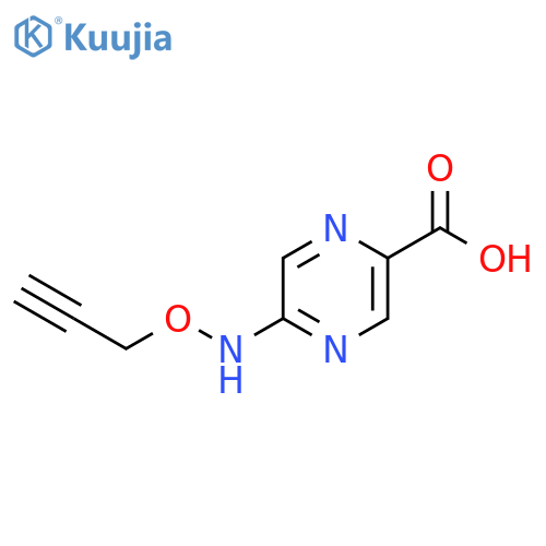5-[(Prop-2-yn-1-yloxy)amino]pyrazine-2-carboxylic acid structure