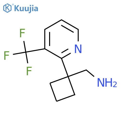 {1-[3-(Trifluoromethyl)pyridin-2-yl]cyclobutyl}methanamine structure