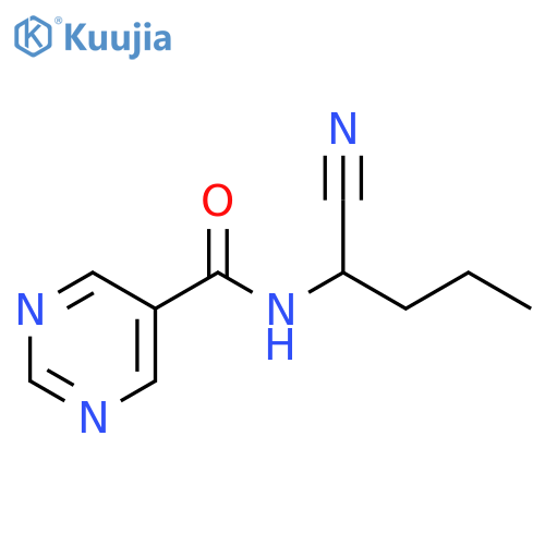 N-(1-Cyanobutyl)-5-pyrimidinecarboxamide structure