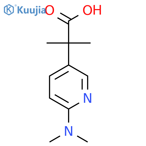 2-[6-(Dimethylamino)pyridin-3-yl]-2-methylpropanoic acid structure