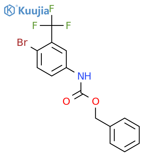 benzyl N-[4-bromo-3-(trifluoromethyl)phenyl]carbamate structure