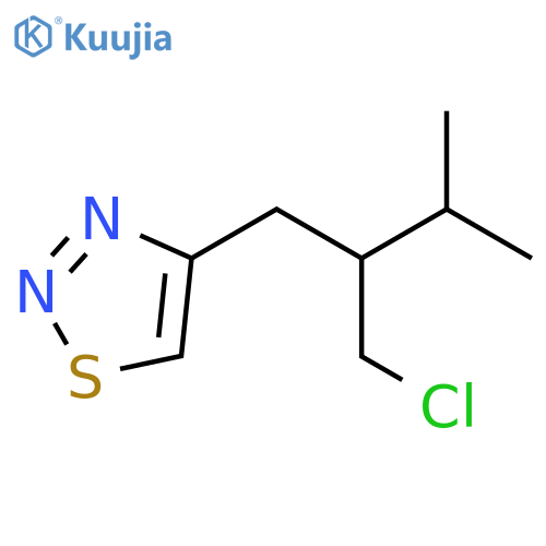 1,2,3-Thiadiazole, 4-[2-(chloromethyl)-3-methylbutyl]- structure