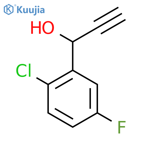 1-(2-Chloro-5-fluorophenyl)prop-2-yn-1-ol structure