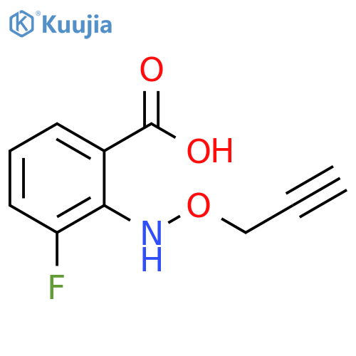 3-fluoro-2-(prop-2-yn-1-yloxy)aminobenzoic acid structure