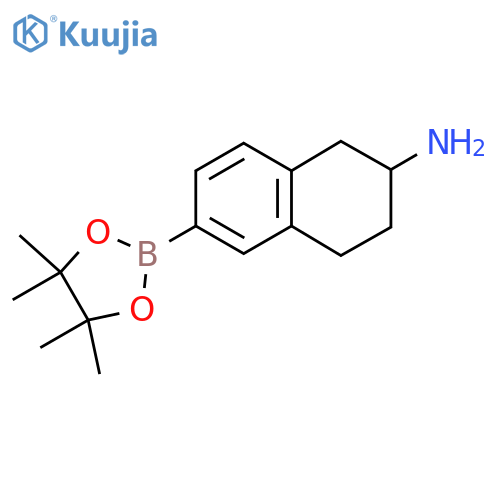 6-(4,4,5,5-Tetramethyl-1,3,2-dioxaborolan-2-yl)-1,2,3,4-tetrahydronaphthalen-2-amine structure