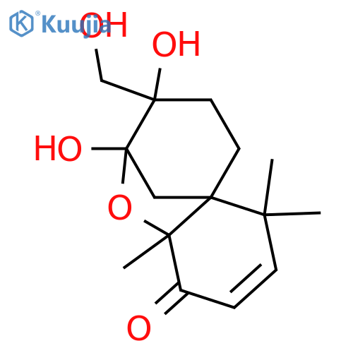 2,7-Epoxy-2,3,15-trihydroxy-9-chamigren-8-one structure