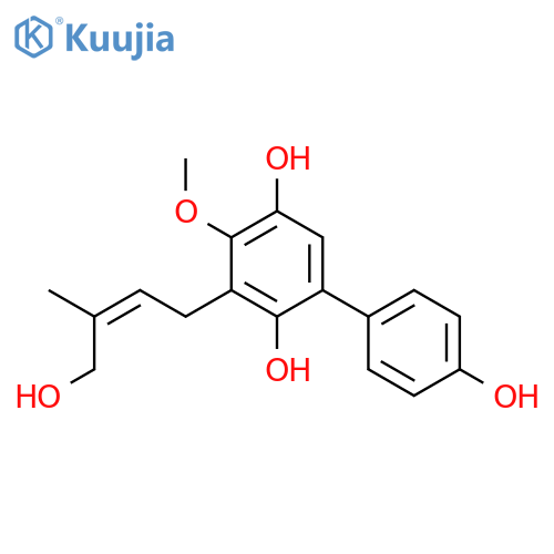 2,4,4',5-Tetrahydroxy-3-prenylbiphenyl; 4''-Hydroxy(Z-), 4-Me ether structure