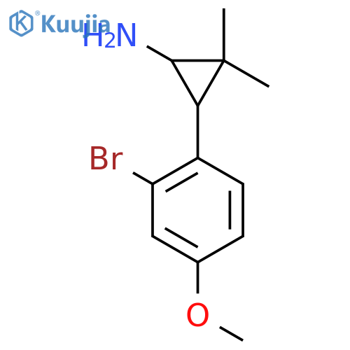 3-(2-bromo-4-methoxyphenyl)-2,2-dimethylcyclopropan-1-amine structure