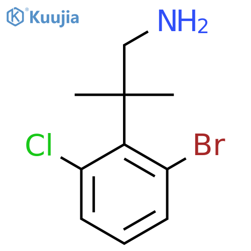 2-(2-Bromo-6-chlorophenyl)-2-methylpropan-1-amine structure
