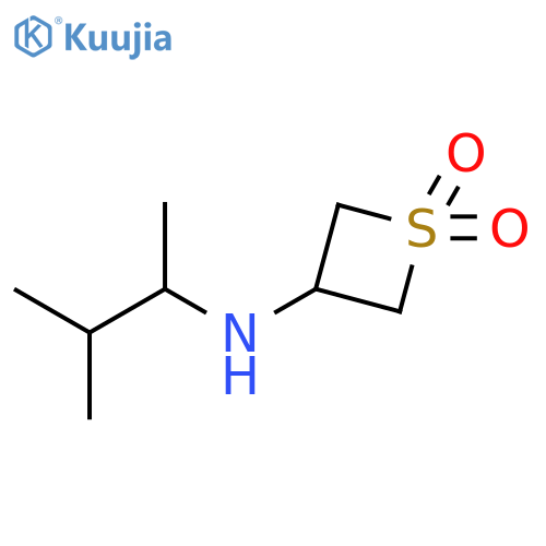 3-[(3-methylbutan-2-yl)amino]-1λ?-thietane-1,1-dione structure