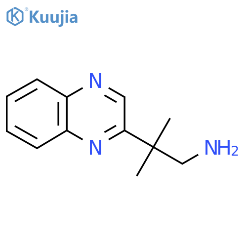 2-methyl-2-(quinoxalin-2-yl)propan-1-amine structure
