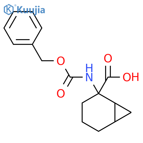 2-{[(Benzyloxy)carbonyl]amino}bicyclo[4.1.0]heptane-2-carboxylic acid structure