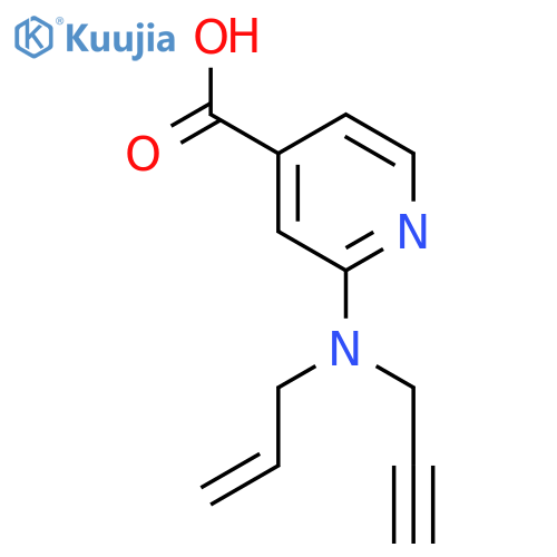 2-[(Prop-2-en-1-yl)(prop-2-yn-1-yl)amino]pyridine-4-carboxylic acid structure