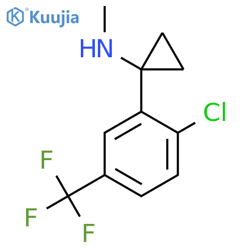 1-[2-chloro-5-(trifluoromethyl)phenyl]-N-methylcyclopropan-1-amine structure