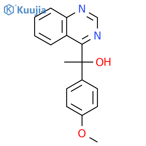 4-[1-Hydroxy-1-(4-methoxyphenyl)ethyl]quinazoline structure
