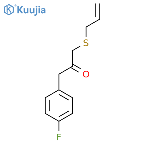 1-(4-Fluorophenyl)-3-prop-2-enylsulfanylpropan-2-one structure