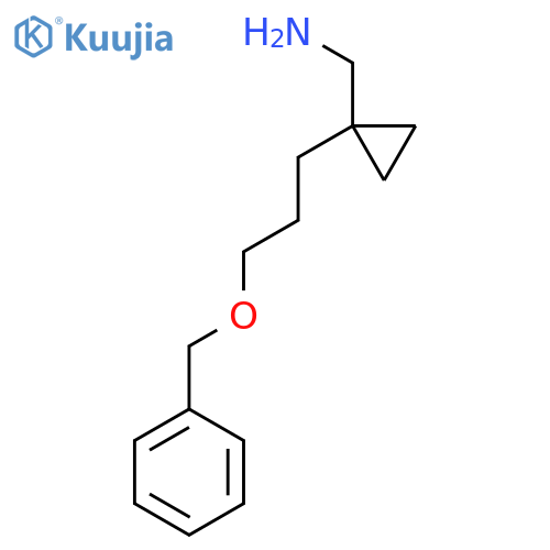 {1-[3-(Benzyloxy)propyl]cyclopropyl}methanamine structure