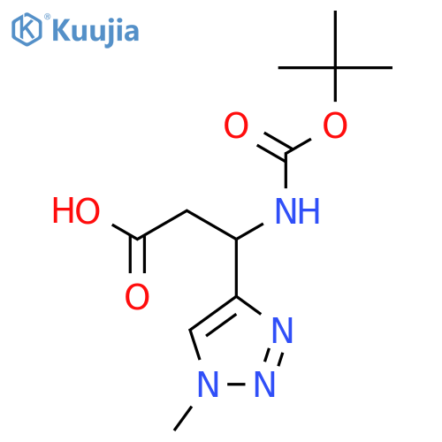 3-{(tert-butoxy)carbonylamino}-3-(1-methyl-1H-1,2,3-triazol-4-yl)propanoic acid structure
