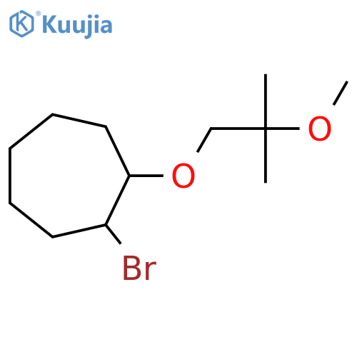 1-bromo-2-(2-methoxy-2-methylpropoxy)cycloheptane structure