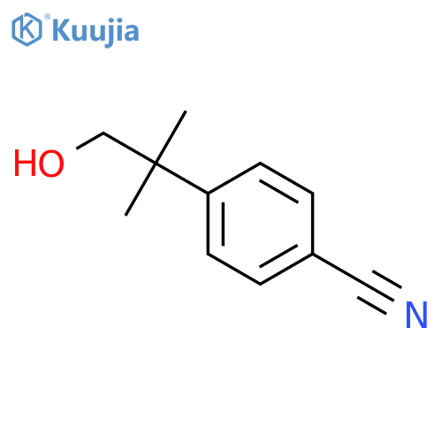 4-(1-Hydroxy-2-methylpropan-2-yl)benzonitrile structure