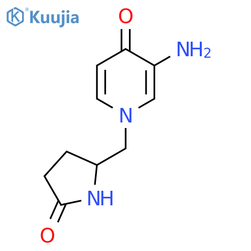 3-Amino-1-[(5-oxopyrrolidin-2-yl)methyl]-1,4-dihydropyridin-4-one structure