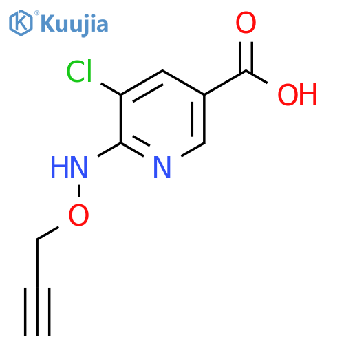 5-Chloro-6-[(prop-2-yn-1-yloxy)amino]pyridine-3-carboxylic acid structure