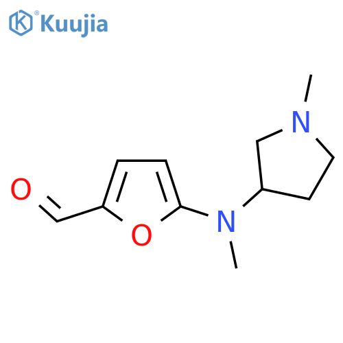 5-[Methyl(1-methylpyrrolidin-3-yl)amino]furan-2-carbaldehyde structure